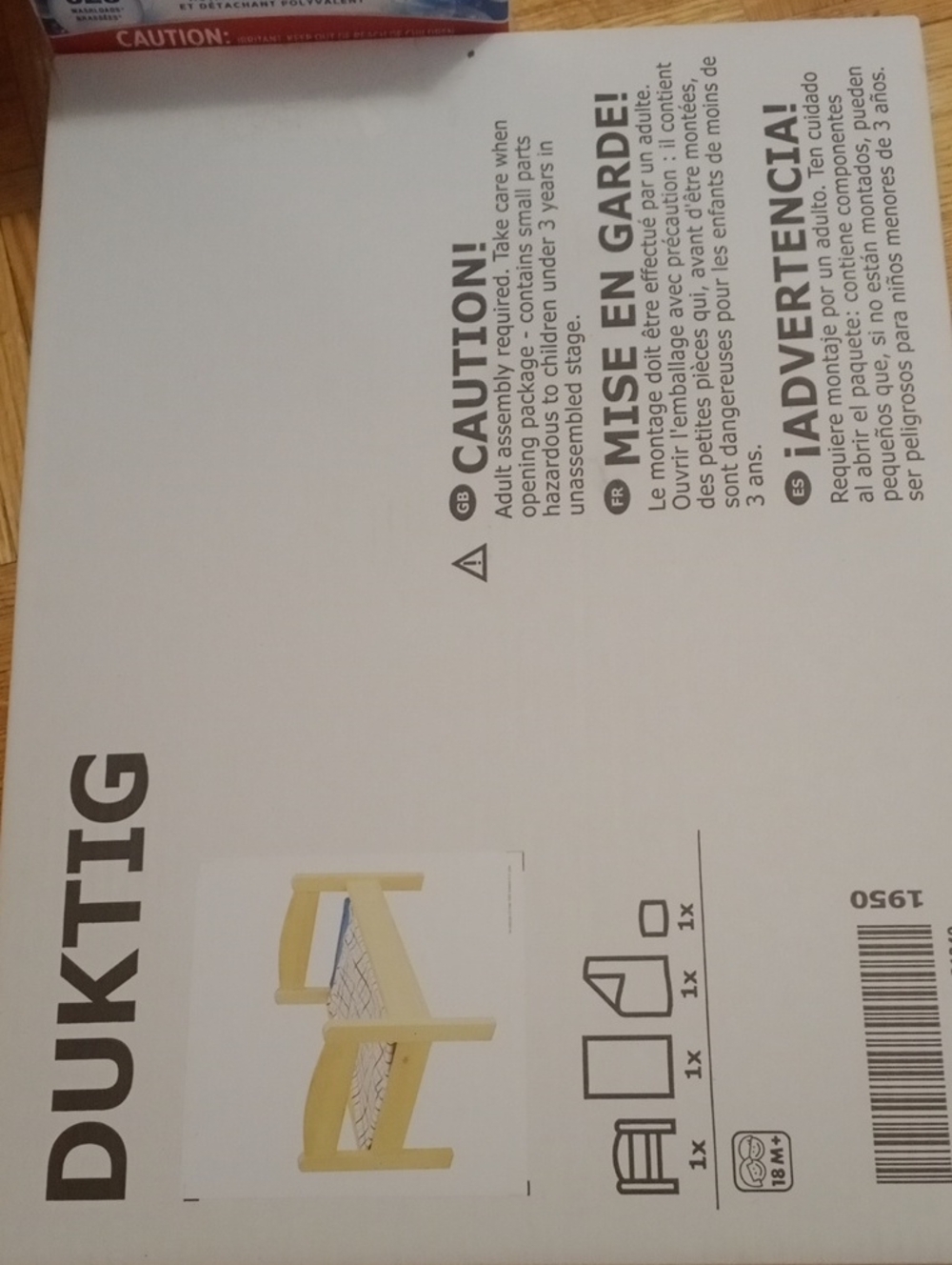 IKEA DUKTIG Yellow and White Play Bed Box Art